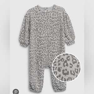 Baby Gap Leopard Print Long Sleeve One-Piece